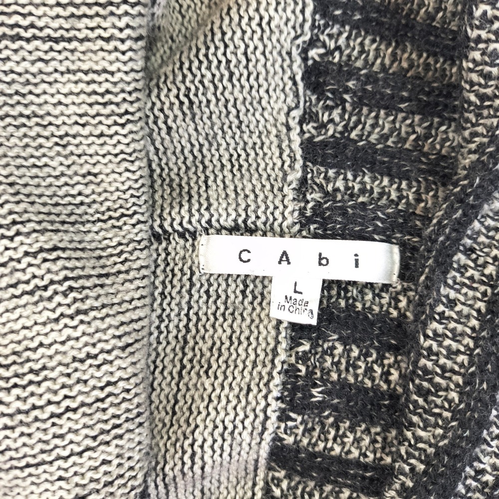 Cabi Gray Black Wool Blend Patchwork Open Front‎ … - image 2